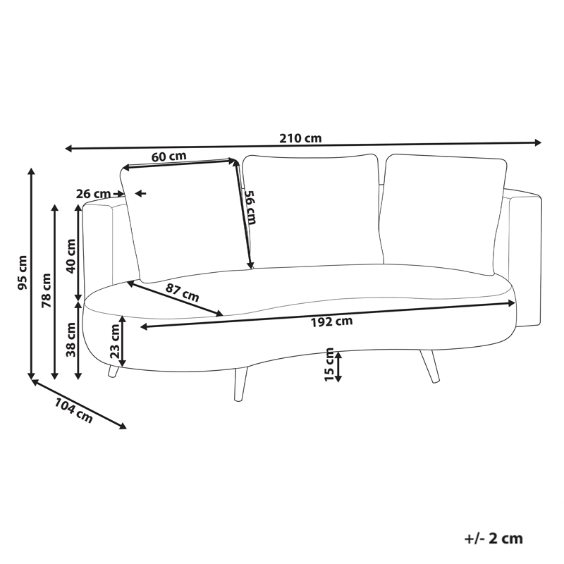 Udendørs sofa Parori højrevendt - Beige - Havemøbler - Havesofaer & bænke - Havesofaer