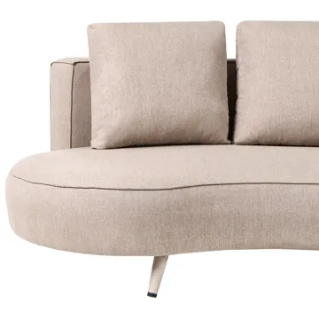 Udendørs sofa Parori højrevendt - Beige - Havemøbler - Havesofaer & bænke - Havesofaer