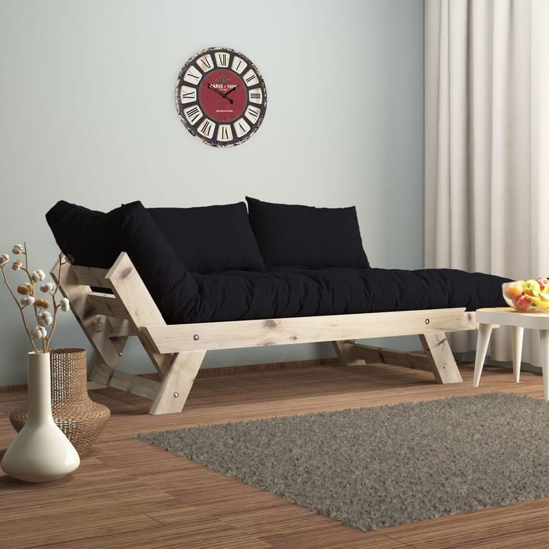Zylar 2-personers Sovesofa - Sort/Natur - Møbler - Sofaer - Sovesofaer - 2 personers sovesofa