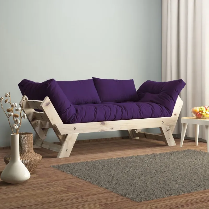Zylar 2-personers Sovesofa, Lilla/Natur