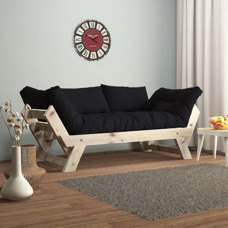 Zylar 2-personers Sovesofa, Sort/Natur