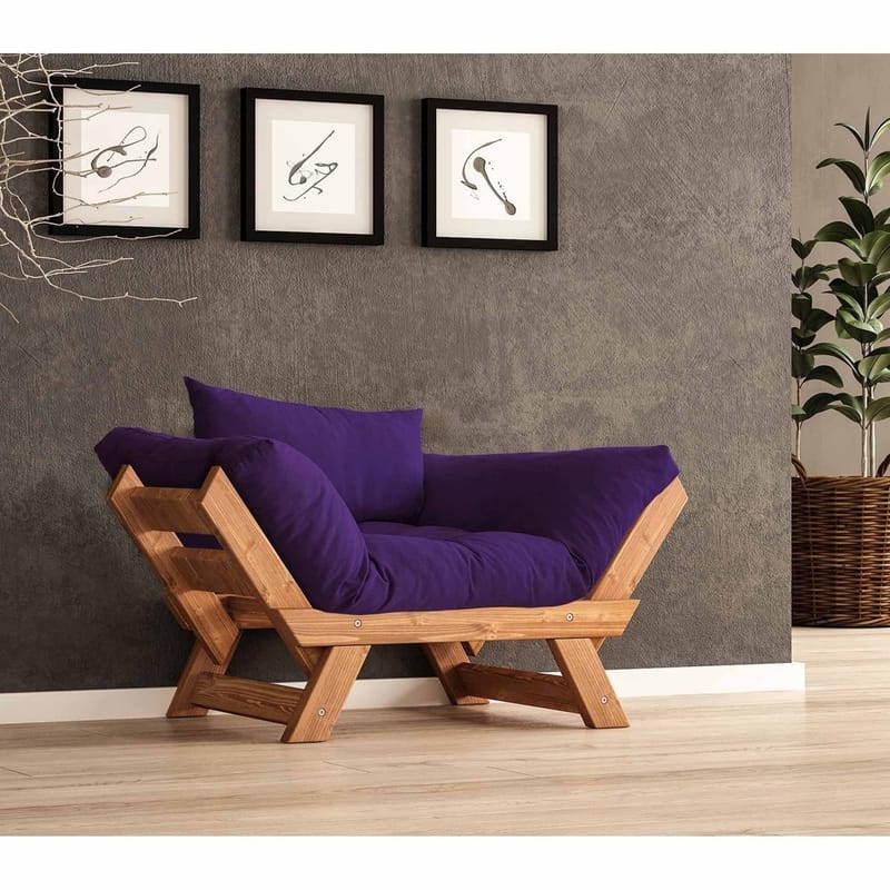 Zylar 2-personers Sovesofa - Lilla - Møbler - Sofaer - Sovesofaer - 2 personers sovesofa