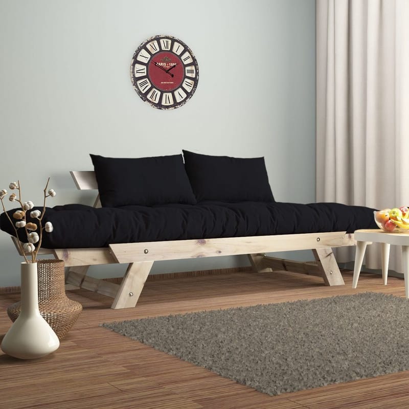 Zylar 2-personers Sovesofa - Sort/Natur - Møbler - Sofaer - Sovesofaer - 2 personers sovesofa