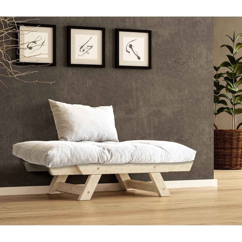 Zylar 2-personers Sovesofa - Hvid/Natur - Møbler - Sofaer - Sovesofaer - 2 personers sovesofa