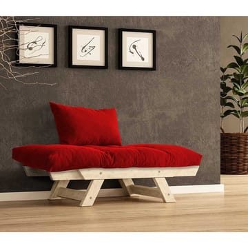 Zylar 2-personers Sovesofa - Natur/Rød - Møbler - Sofaer - Sovesofaer - 2 personers sovesofa