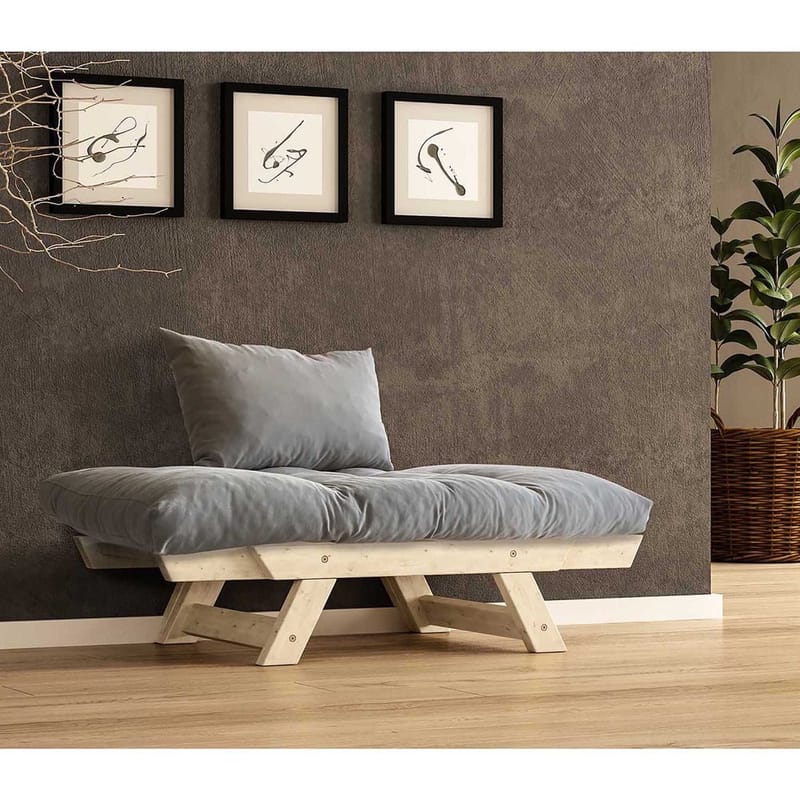 Zylar 2-personers Sovesofa - Grafitgrå/Natur - Møbler - Sofaer - Sovesofaer - 2 personers sovesofa