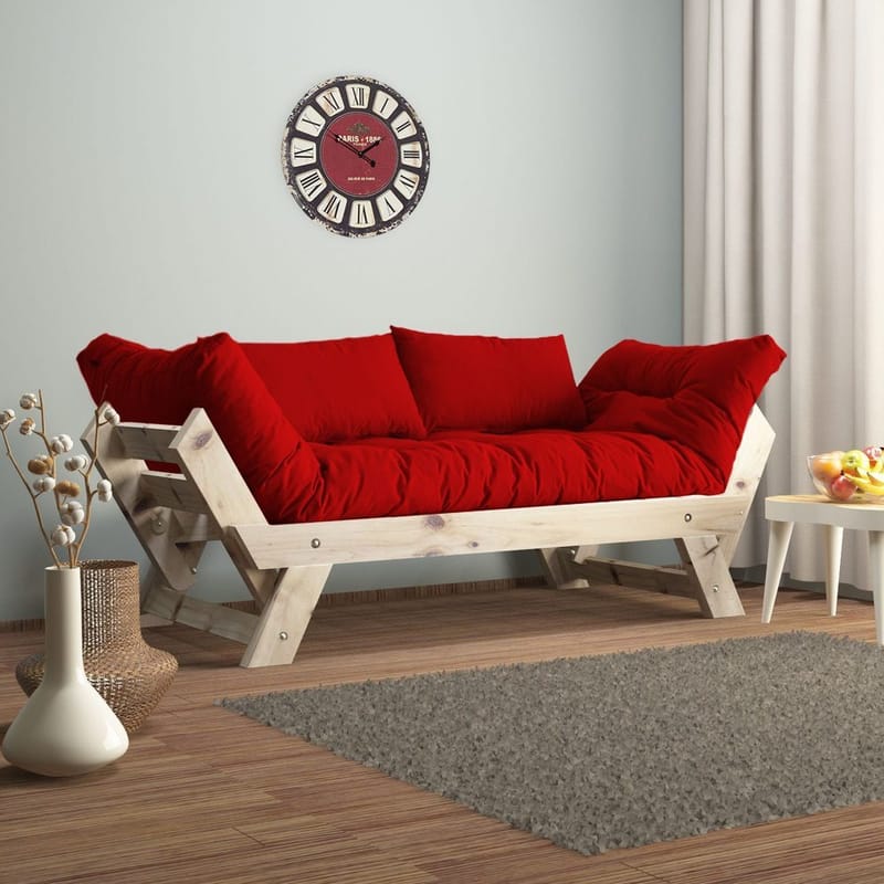 Zylar 2-personers Sovesofa, Natur/Rød