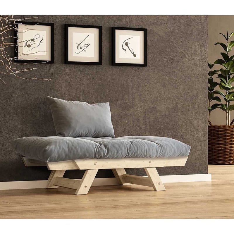 Zylar 2-personers Sovesofa - Grafitgrå/Natur - Møbler - Sofaer - Sovesofaer - 2 personers sovesofa