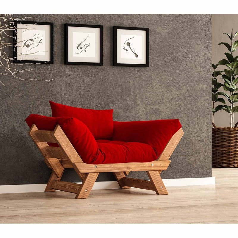 Zylar 2-personers Sovesofa - Rød - Møbler - Sofaer - Sovesofaer - 2 personers sovesofa