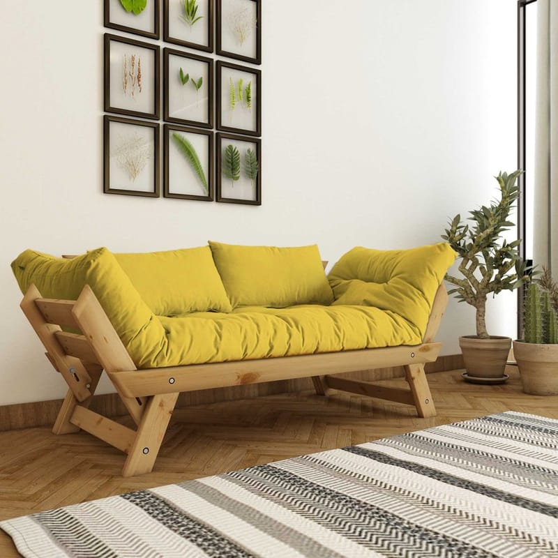 Zylar 2-personers Sovesofa, Gul/Natur