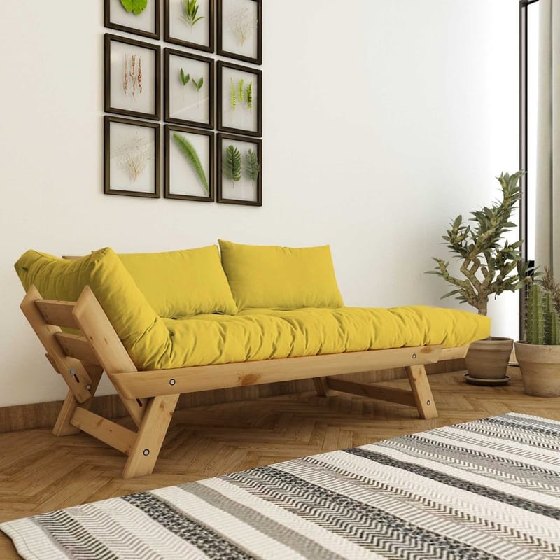 Zylar 2-personers Sovesofa - Gul/Natur - Møbler - Sofaer - Sovesofaer - 2 personers sovesofa