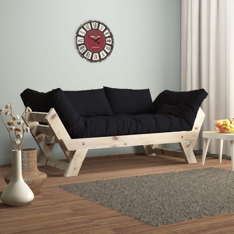Zylar 2-personers Sovesofa, Sort/Natur