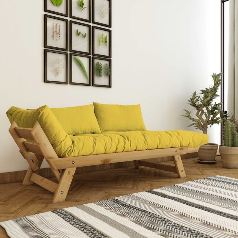 Zylar 2-personers Sovesofa - Gul/Natur - Møbler - Sofaer - Sovesofaer - 2 personers sovesofa