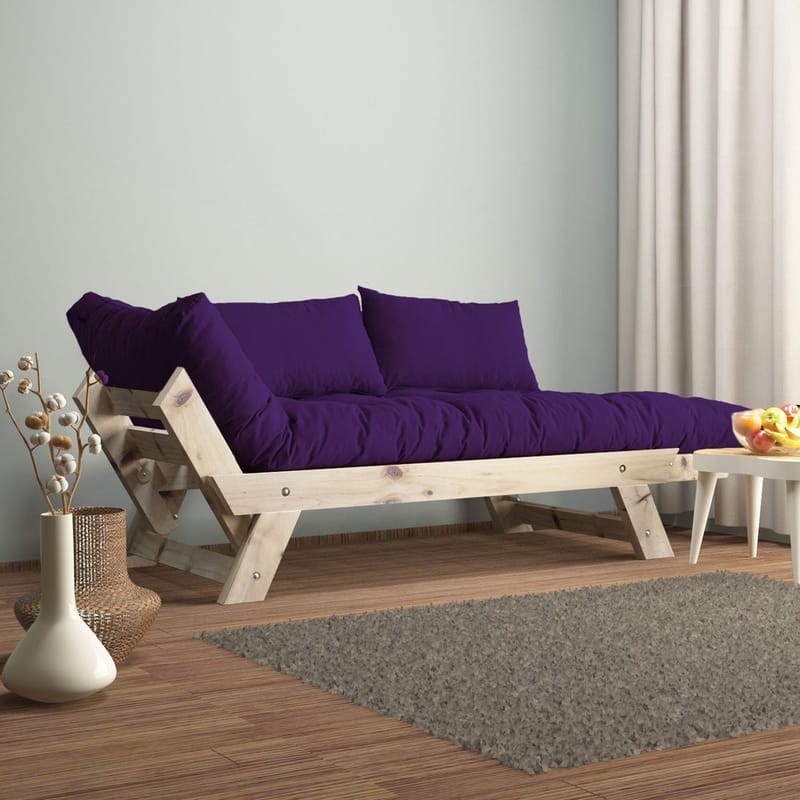 Zylar 2-personers Sovesofa - Lilla/Natur - Møbler - Sofaer - Sovesofaer - 2 personers sovesofa