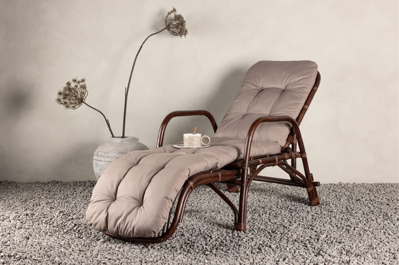 Nella Solstol 67x177 cm - Brun - Havemøbler - Havestole - Solstole