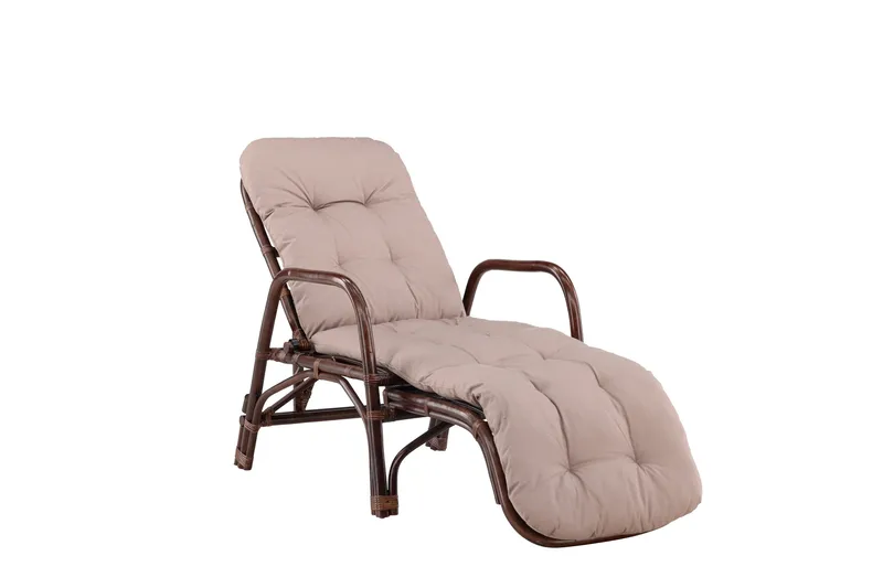 Nella Solstol 67x177 cm - Brun - Havemøbler - Havestole - Solstole