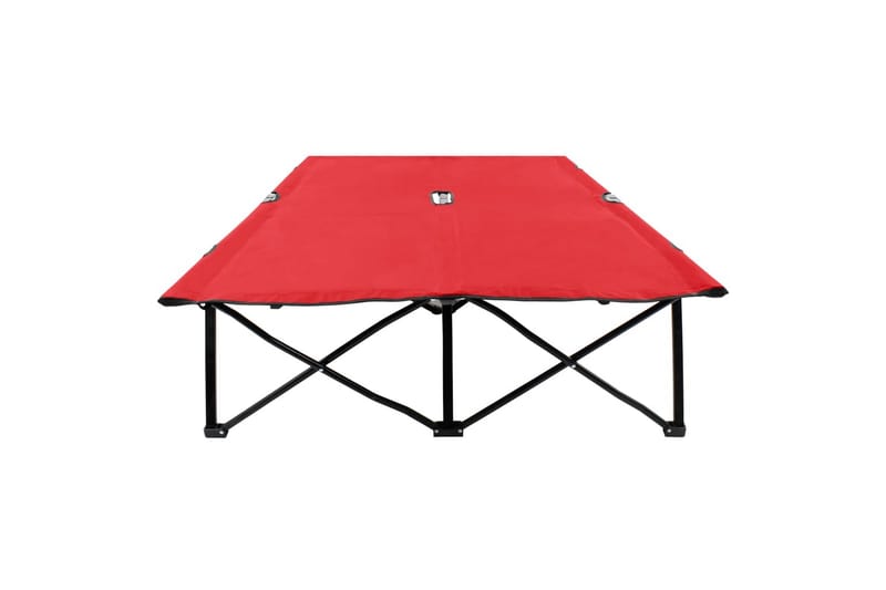 2-personers campingseng foldbar stål rød - Rød - Solseng & solvogn