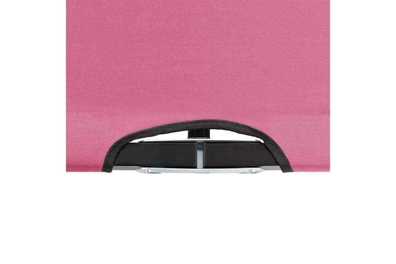 2-personers liggestol foldbar stål pink - Lyserød - Solseng & solvogn