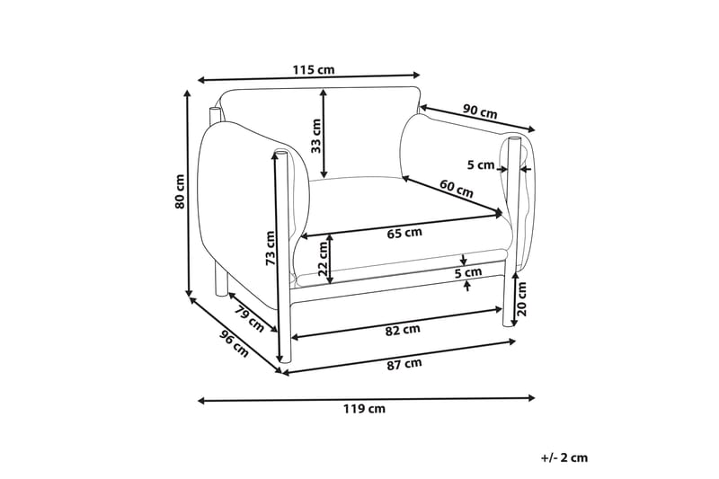 Abbotsford Udendørslænestol - Sort/Grå - Havemøbler - Havestole - Udendørs lænestol