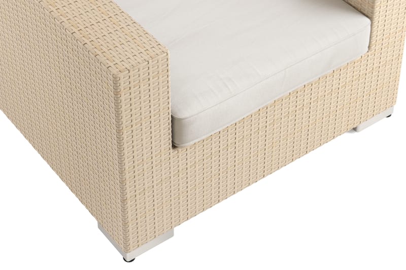 Bahamas Lounge Lænestol Udendørs i Polyrattan - Sand - Havemøbler - Havestole - Udendørs lænestol