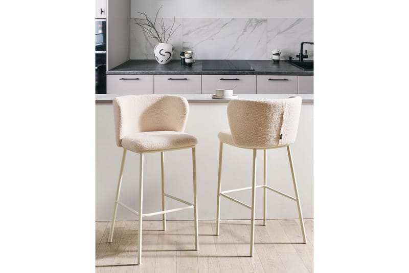 Barstol Mina II sæt med 2 Beige - Beige - Havemøbler - Havestole - Barskammel