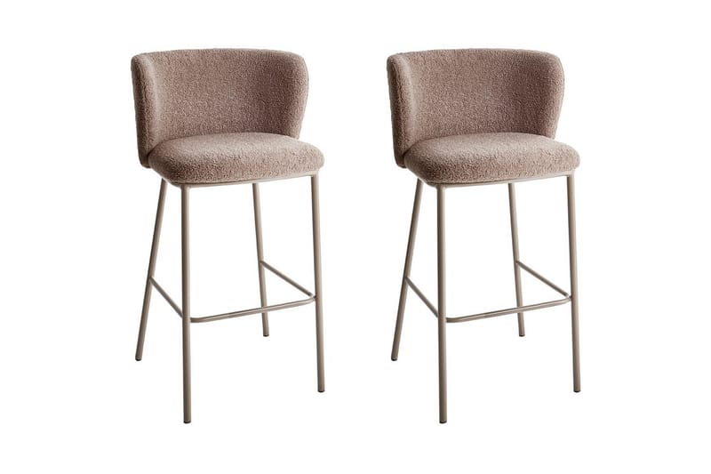 Barstol Mina II sæt med 2 Brun - Brun - Havemøbler - Havestole - Barskammel