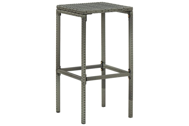 Barstole med hynder 2 stk. polyrattan grå - Grå - Havemøbler - Havestole - Barskammel