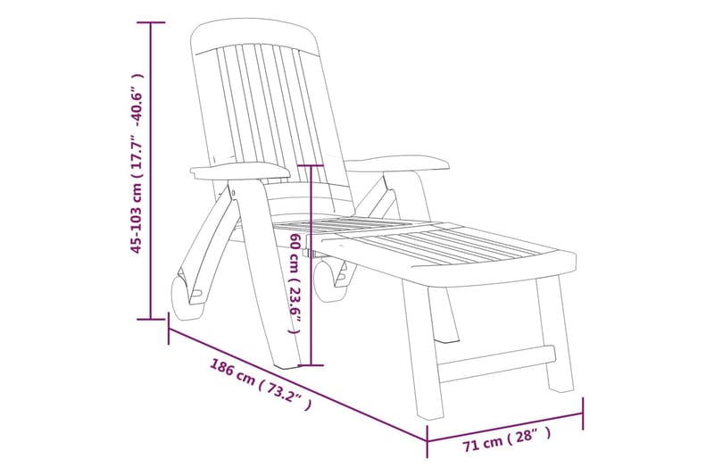 beBasic foldbar liggesol polypropylen grøn - GrÃ¸n - Havemøbler - Havestole - Solseng & solvogn