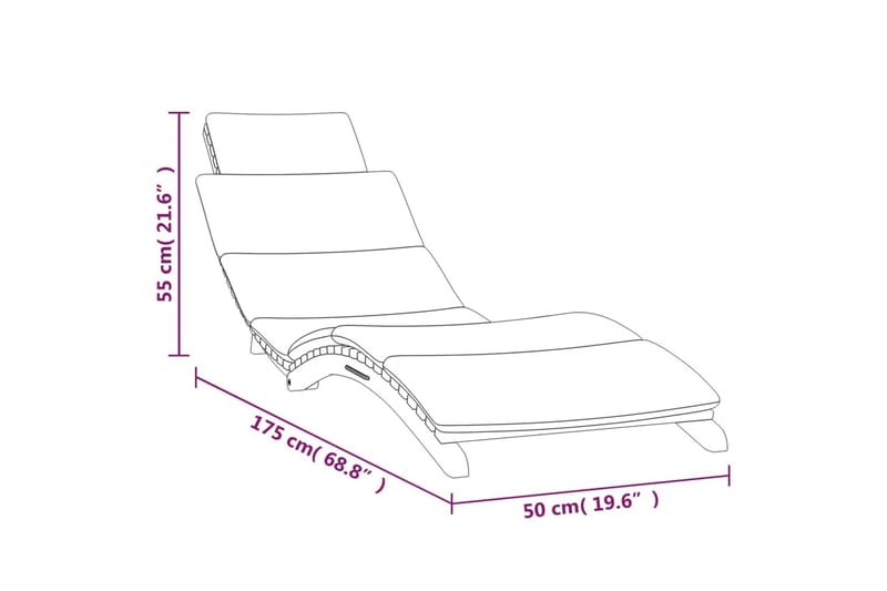 beBasic liggestole 2 stk. med hynder massivt teaktræ - Hvid - Havemøbler - Havestole - Solseng & solvogn