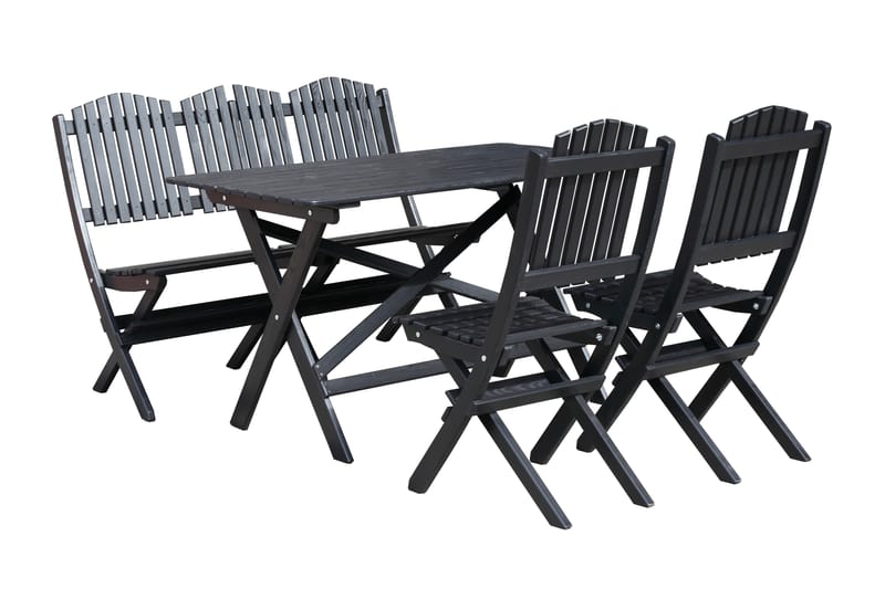 Delpino Klapstol 2 stk - Mørkebrun - Havemøbler - Havestole - Caféstole