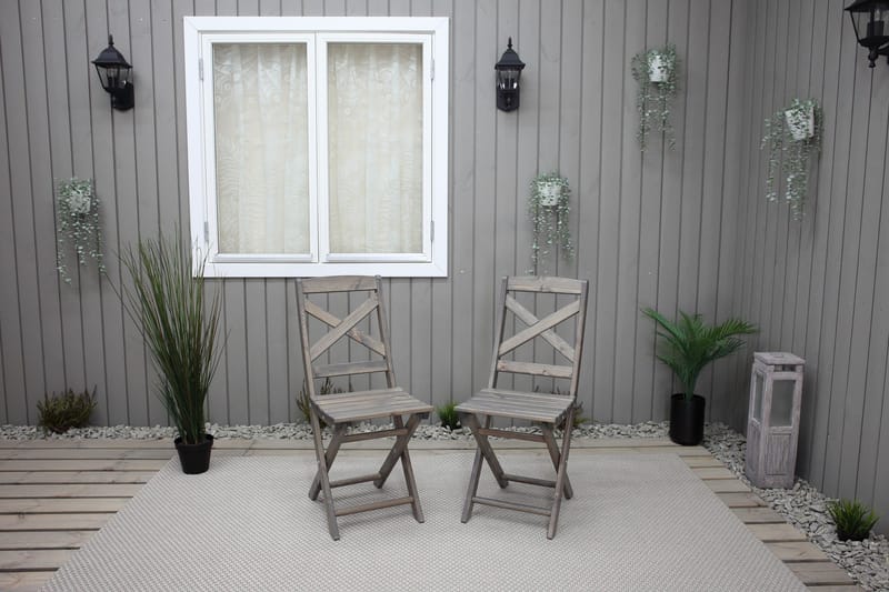 Edilma Klapstol - Grå - Havemøbler - Havestole - Caféstole