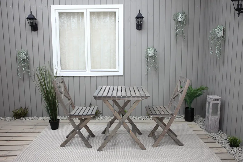 Edilma Klapstol - Grå - Havemøbler - Havestole - Caféstole