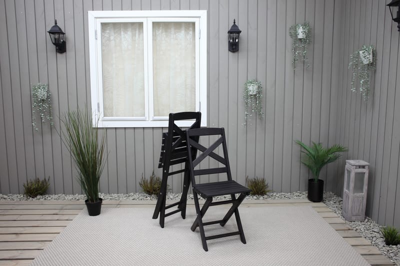 Edilma Klapstol - Mørkebrun - Havemøbler - Havestole - Caféstole