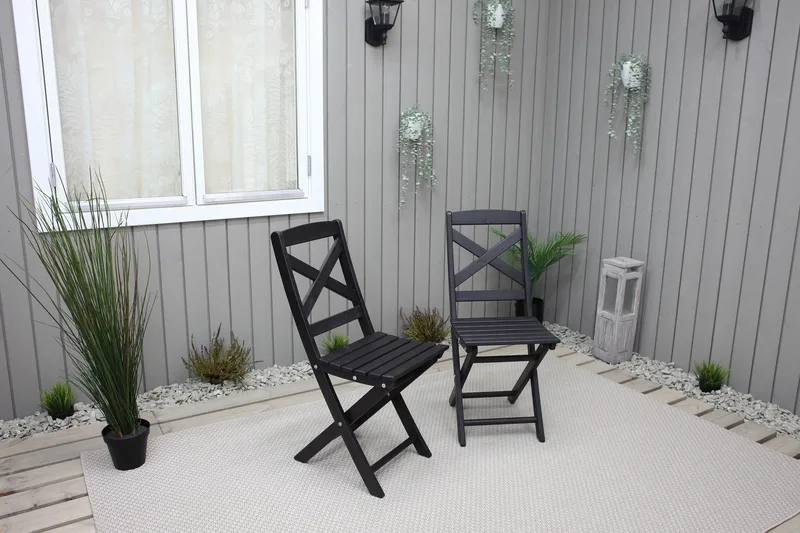 Edilma Klapstol - Mørkebrun - Havemøbler - Havestole - Caféstole