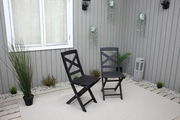 Edilma Klapstol - Mørkebrun - Havemøbler - Havestole - Caféstole