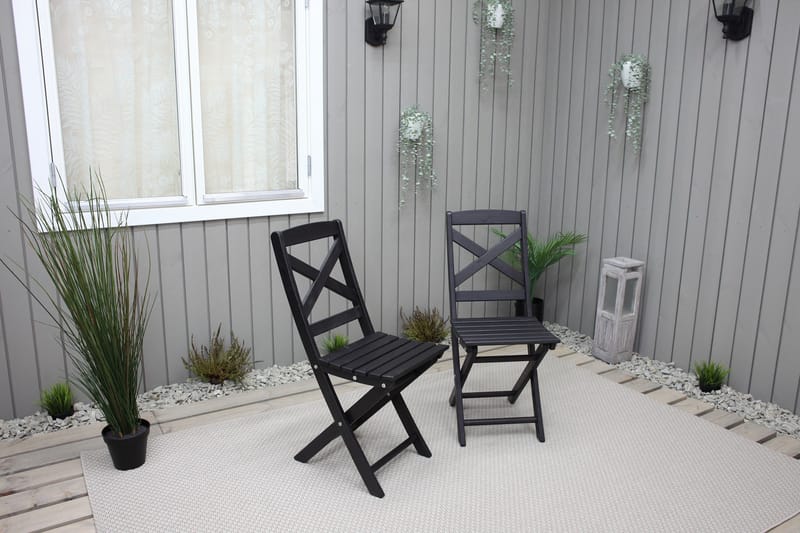 Edilma Klapstol - Mørkebrun - Havemøbler - Havestole - Caféstole