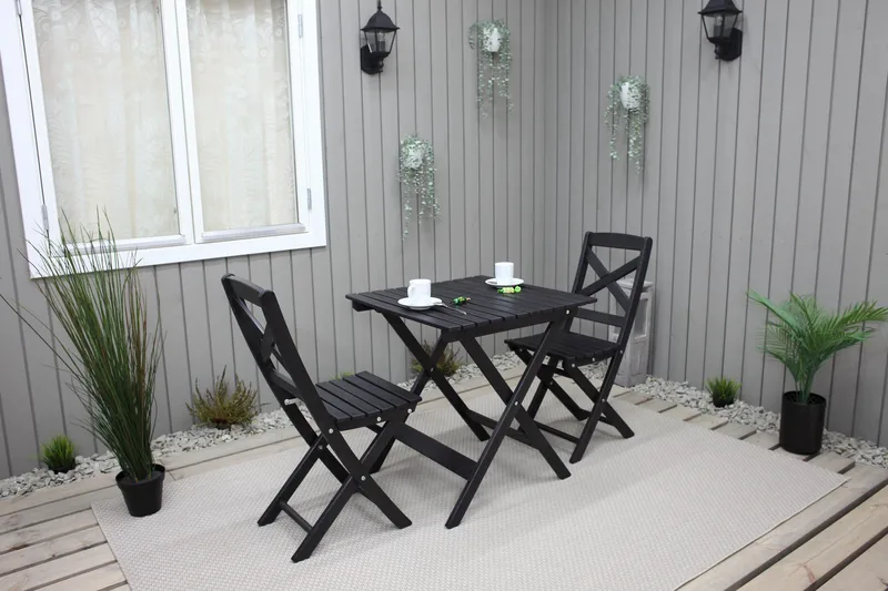 Edilma Klapstol - Mørkebrun - Havemøbler - Havestole - Caféstole