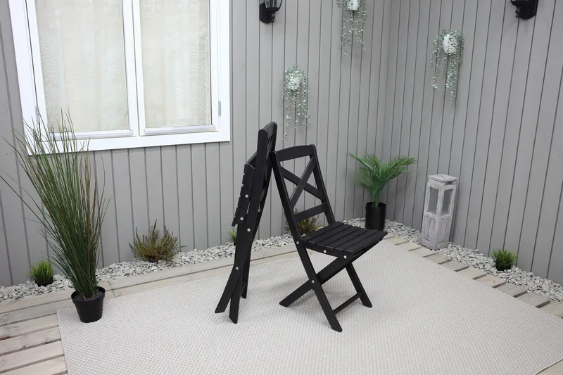 Edilma Klapstol - Mørkebrun - Havemøbler - Havestole - Caféstole