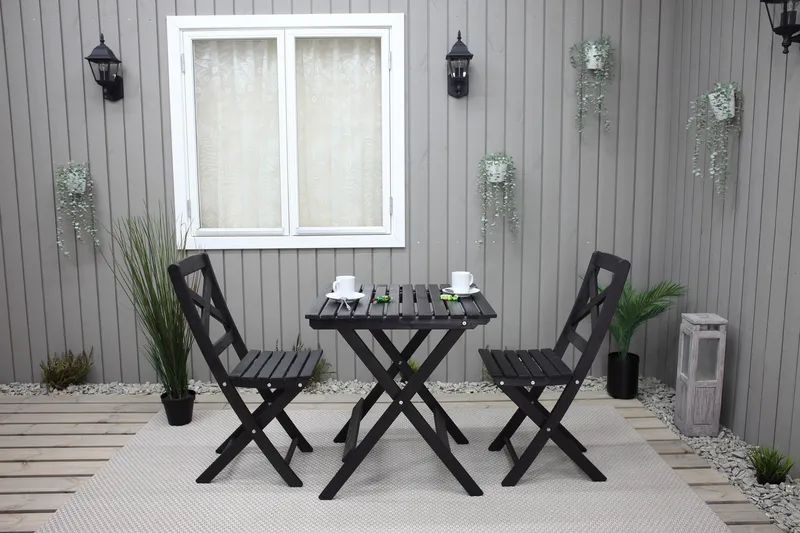 Edilma Klapstol - Mørkebrun - Havemøbler - Havestole - Caféstole