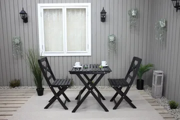 Edilma Klapstol - Mørkebrun - Havemøbler - Havestole - Caféstole