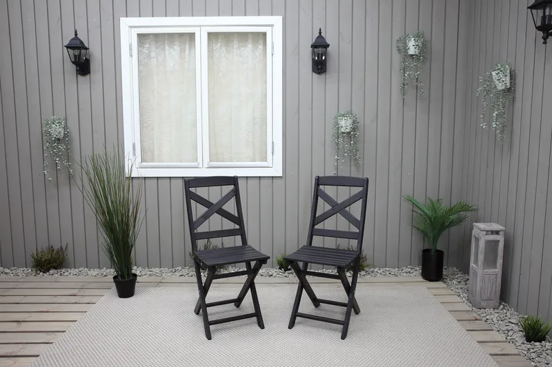 Edilma Klapstol - Mørkebrun - Havemøbler - Havestole - Caféstole