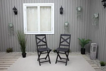 Edilma Klapstol - Mørkebrun - Havemøbler - Havestole - Caféstole
