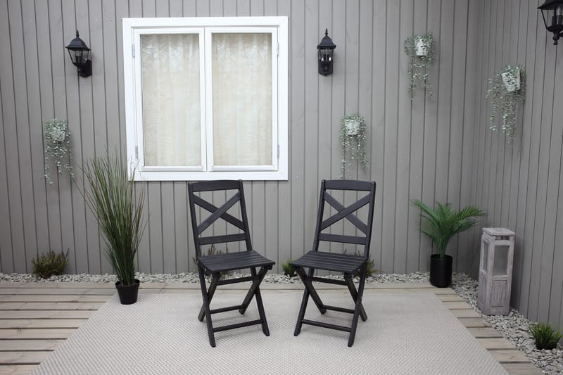 Edilma Klapstol - Mørkebrun - Havemøbler - Havestole - Caféstole