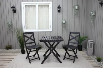 Edilma Klapstol - Mørkebrun - Havemøbler - Havestole - Caféstole