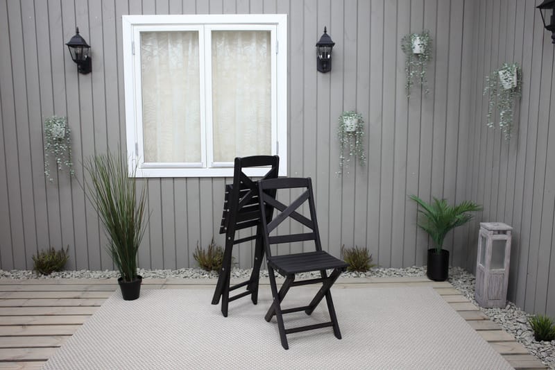 Edilma Klapstol - Mørkebrun - Havemøbler - Havestole - Caféstole