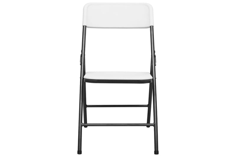 Foldbare havestole 4 stk. hdpe hvid - Hvid - Havemøbler - Havestole - Caféstole