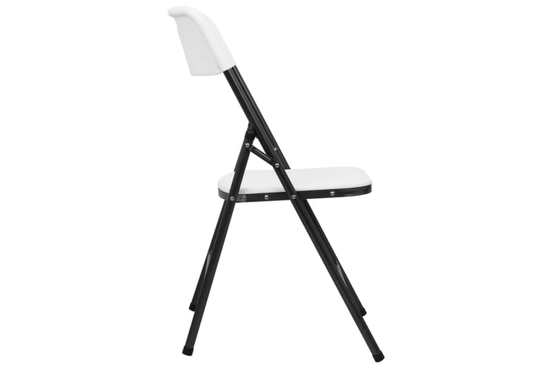 Foldbare havestole 4 stk. hdpe hvid - Hvid - Havemøbler - Havestole - Caféstole