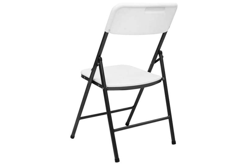 Foldbare havestole 4 stk. hdpe hvid - Hvid - Havemøbler - Havestole - Caféstole