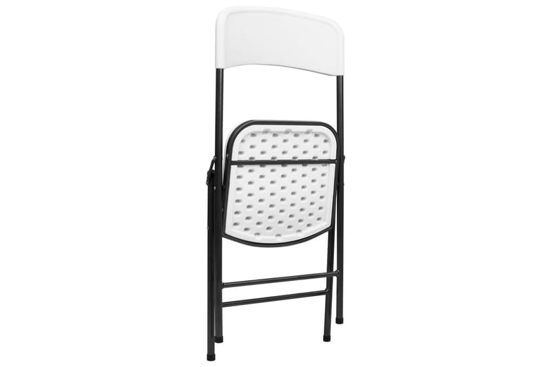 Foldbare havestole 4 stk. hdpe hvid - Hvid - Havemøbler - Havestole - Caféstole