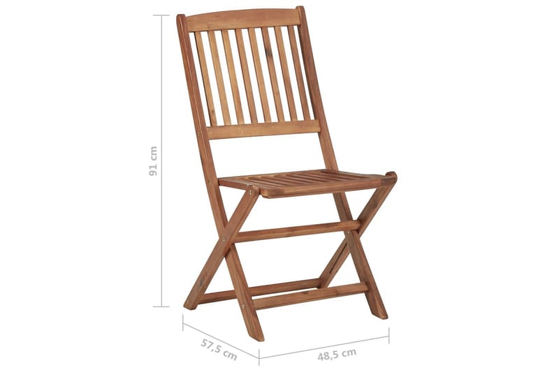 Foldbare havestole 6 stk. massivt akacietræ - Brun - Havemøbler - Havestole - Caféstole